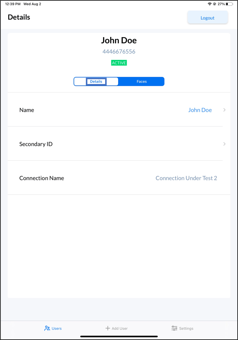 Oloid Connect/Verify: Add Faces... - screenshot 5