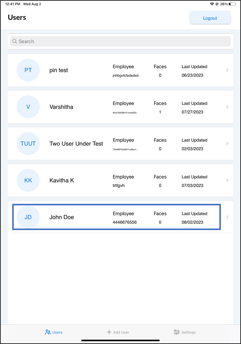 Oloid Connect/Verify: Add Faces... - screenshot 3