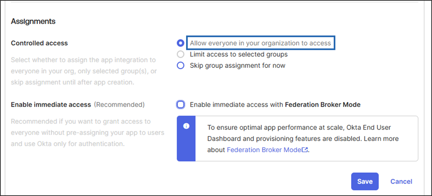 Okta Settings for Oloid SSO - screenshot 7