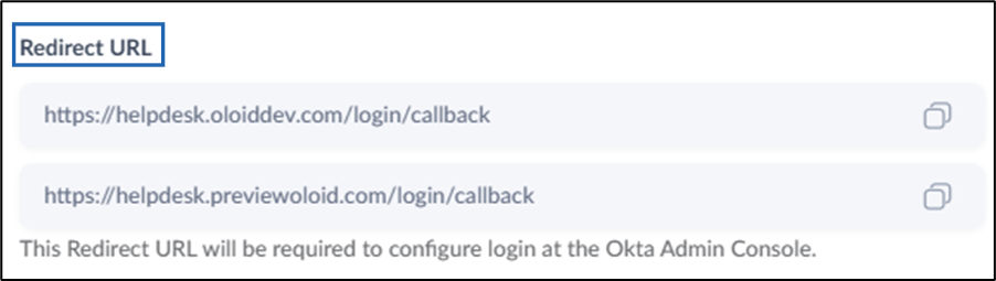 Okta Settings for Oloid SSO - screenshot 6