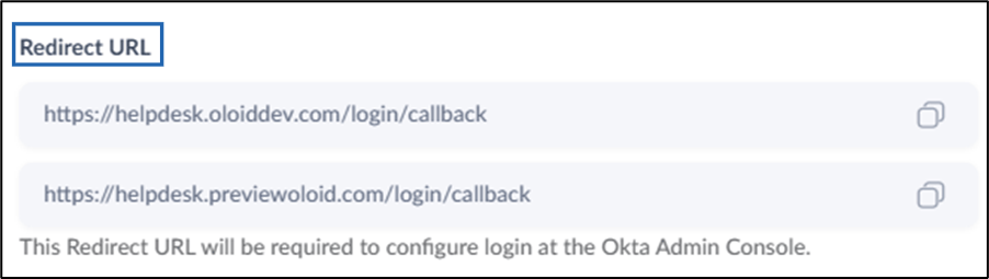 Okta Settings for Oloid SSO - screenshot 6