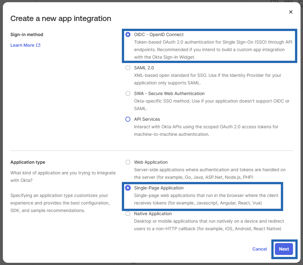 Okta Settings for Oloid SSO - screenshot 2