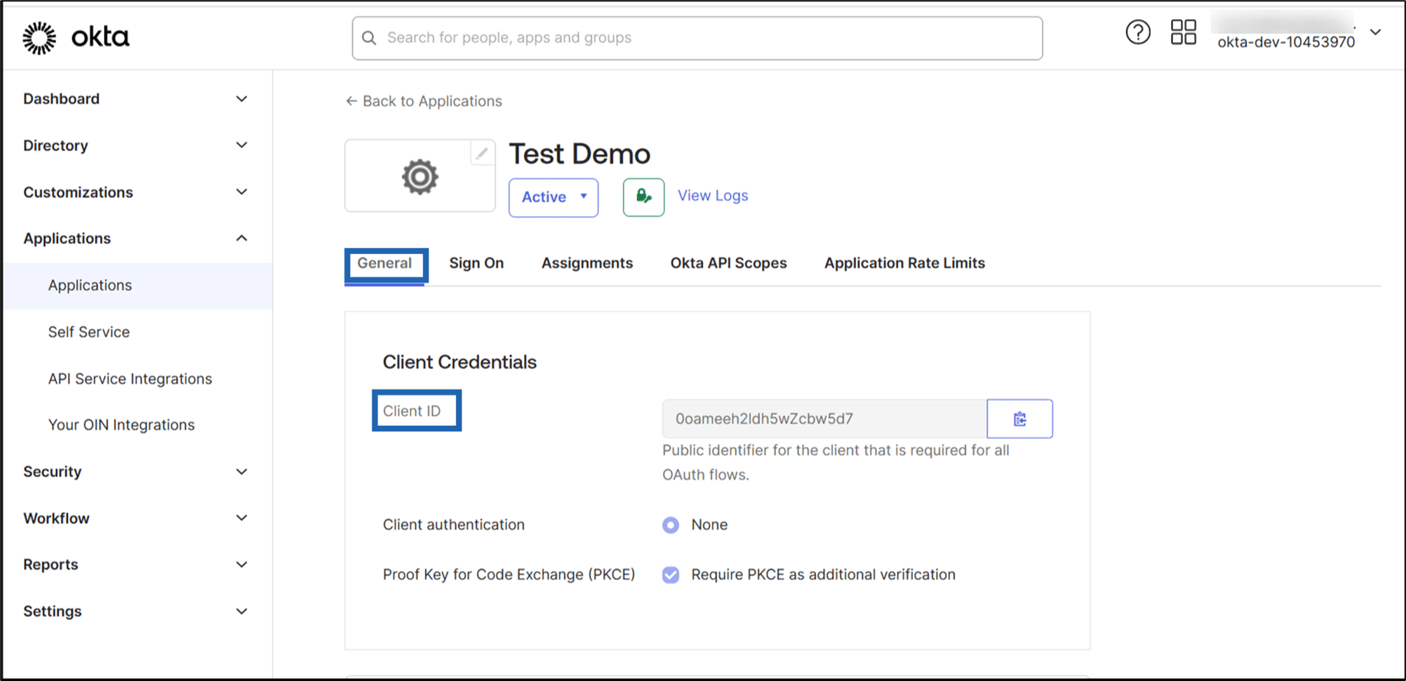 Okta Settings for Oloid SSO - screenshot 8