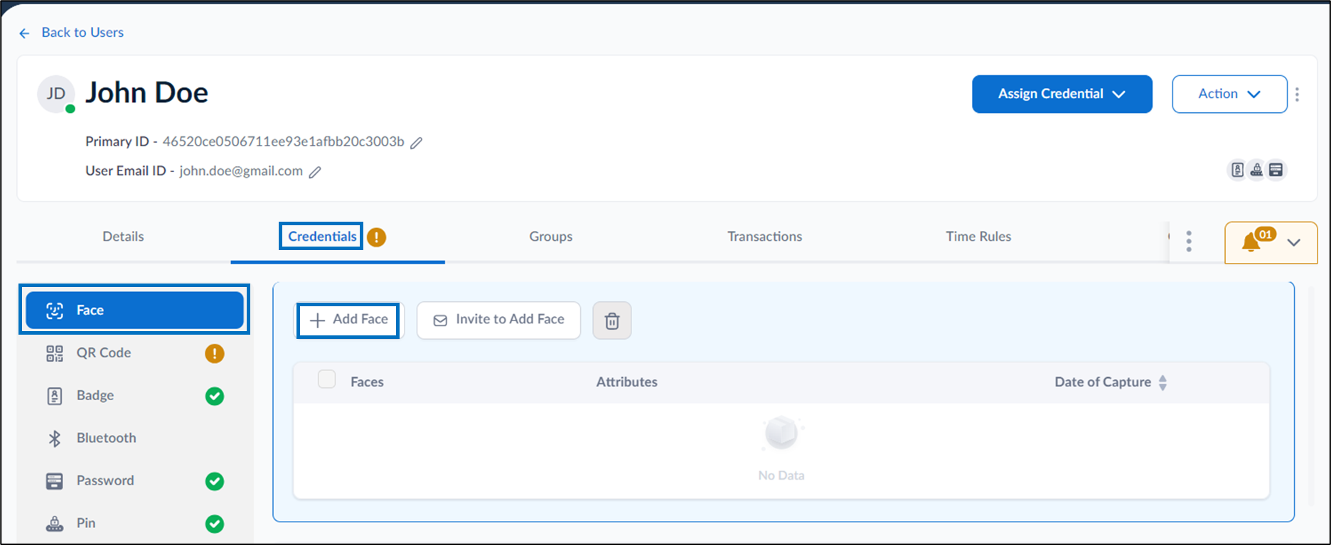 How to Add Face of a Single User - screenshot 3