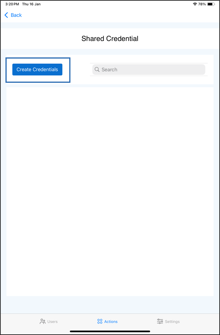 Oloid Connect: Create Shared Credential - screenshot 3