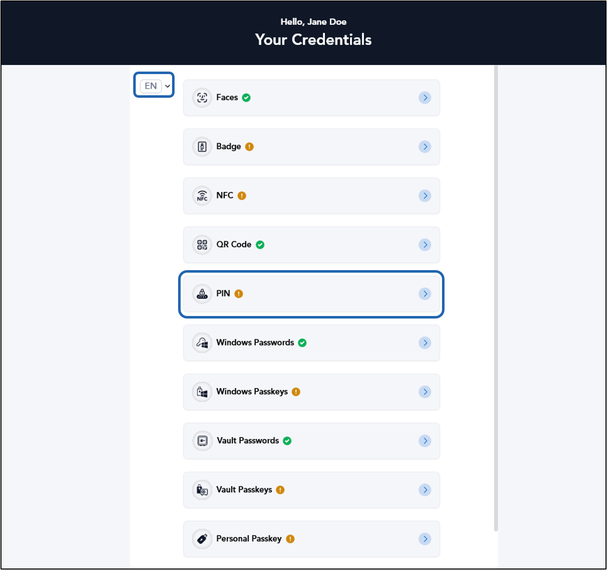 How to Create PIN - screenshot 1