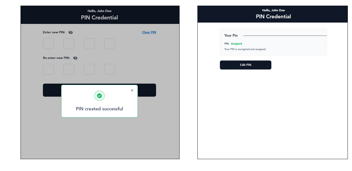 How to edit PIN in Oloid User Portal - screenshot 4