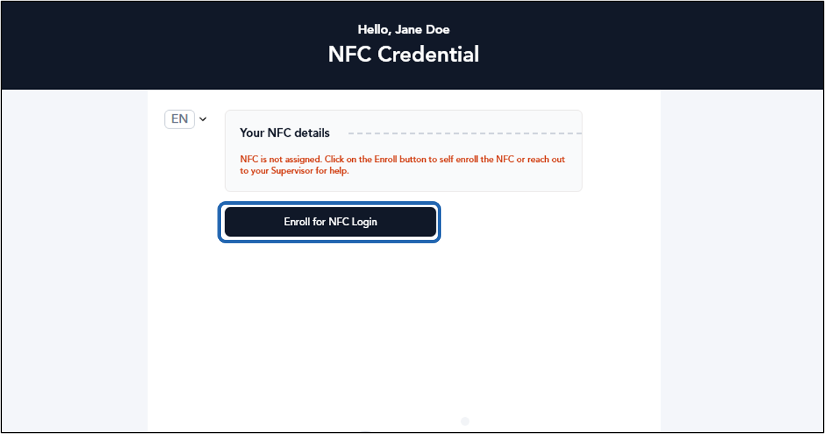 How to enroll for NFC Login - screenshot 2