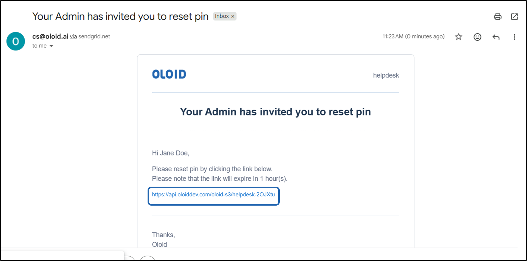 How to create PIN using invite link - screenshot 1