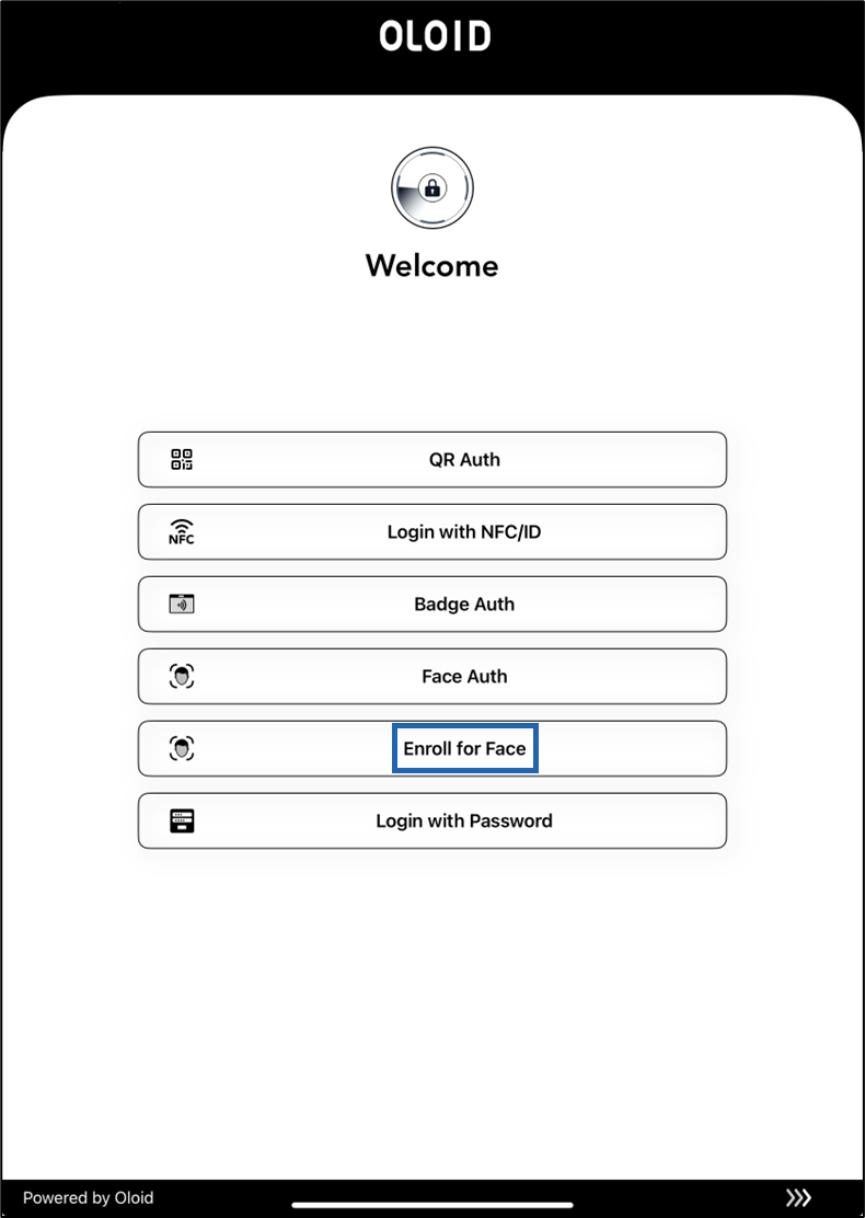 How to enroll for face through Oloid... - screenshot 1