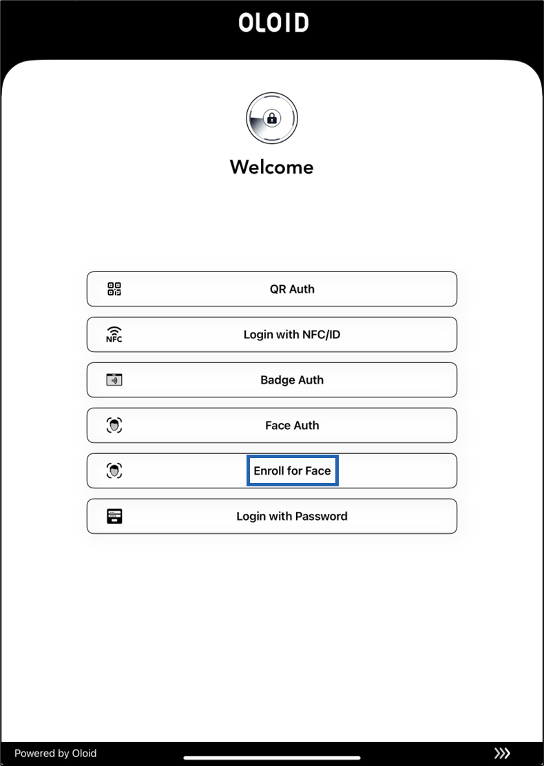 How to enroll for face through Oloid... - screenshot 1