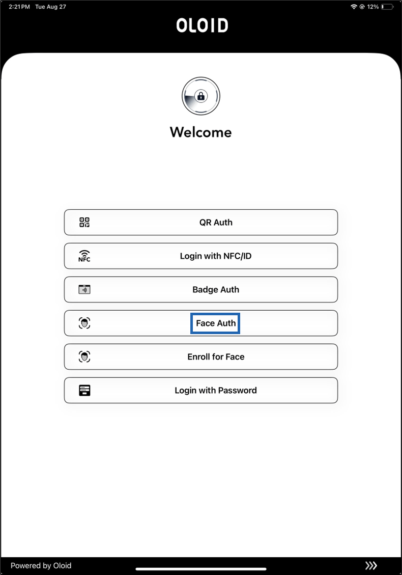 How to log in with face through Oloid... - screenshot 1