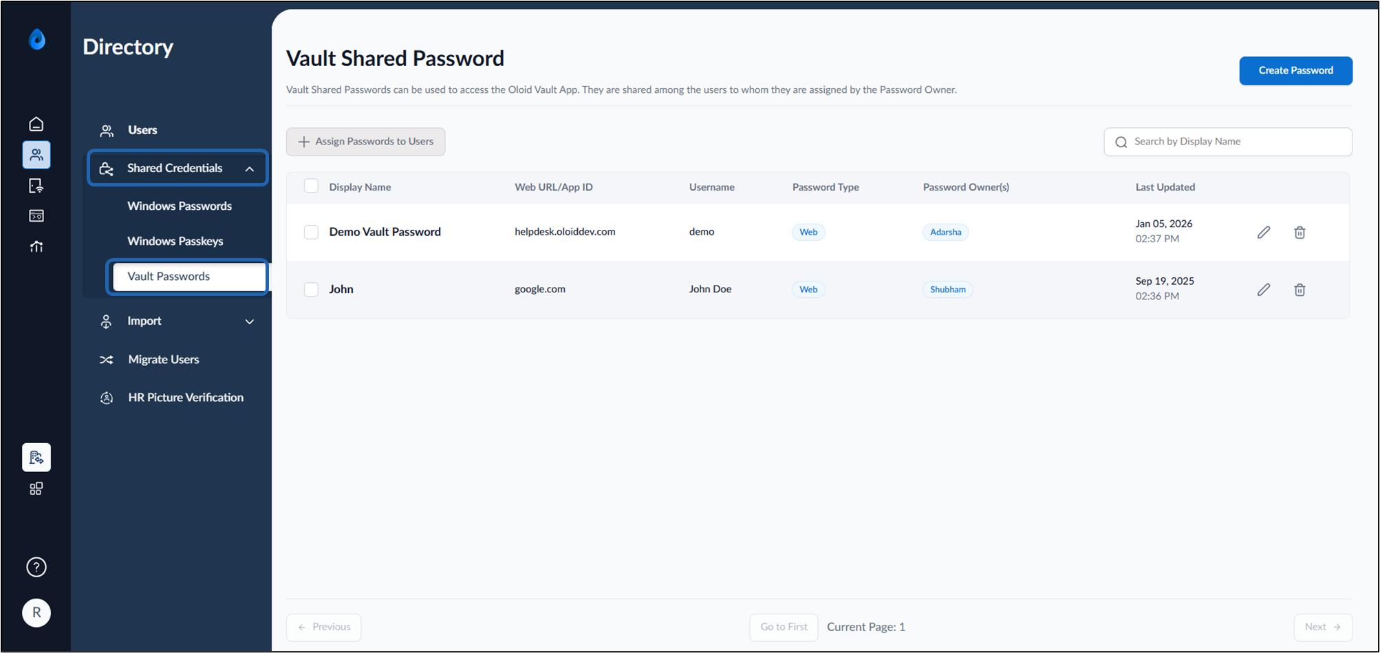 How to Configure Vault Shared Passwords... - screenshot 2