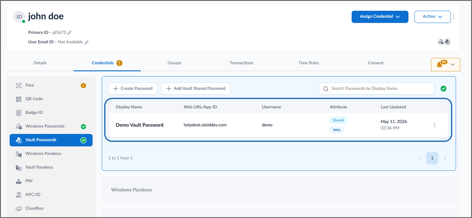 How to assign Vault Shared Password to... - screenshot 7