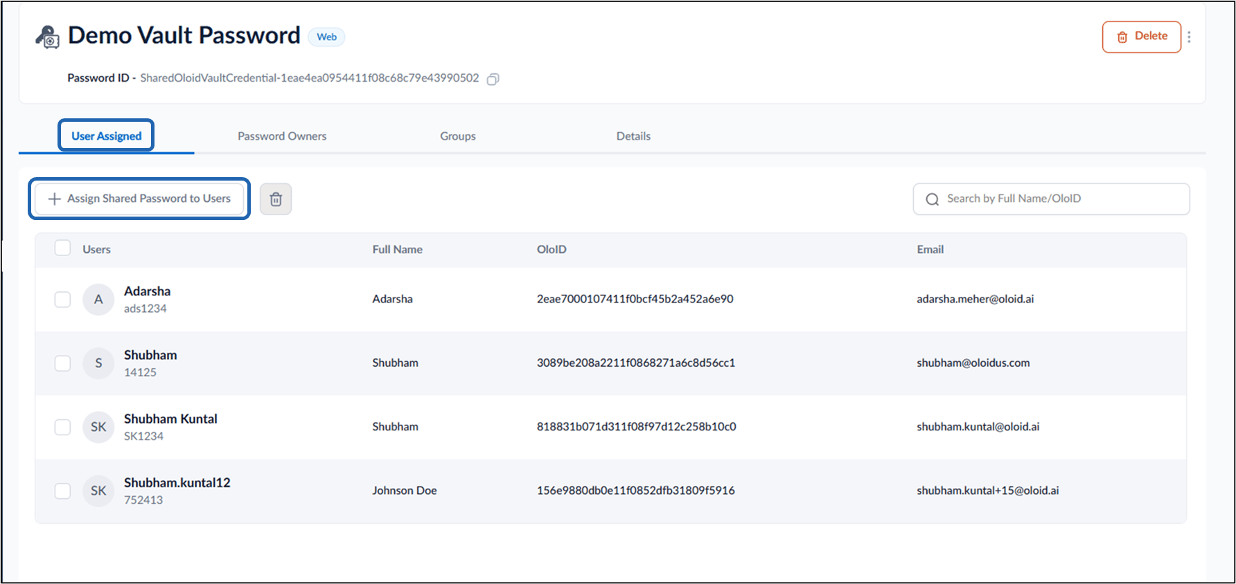 How to assign Vault Shared Password to... - screenshot 4