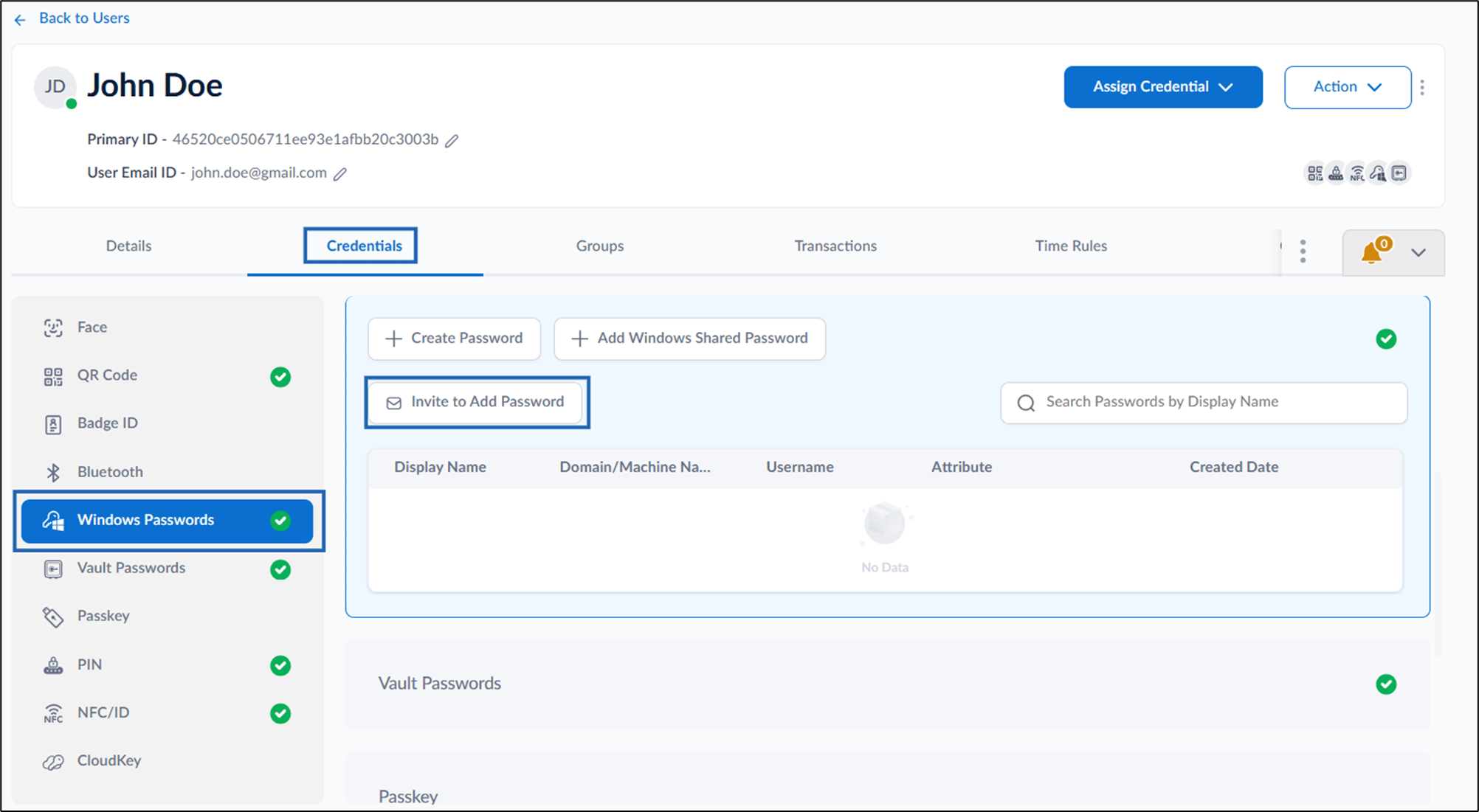 How to send invite to add Password to a... - screenshot 2