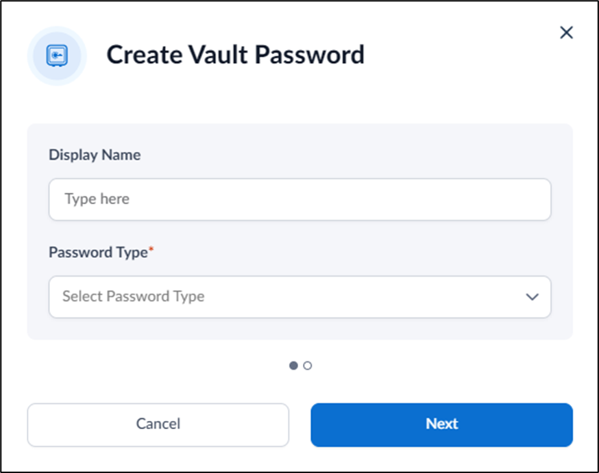 How to create Vault Password for a user - screenshot 3