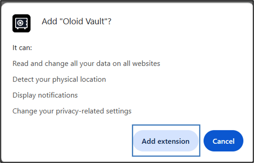 How to Add the Oloid Vault Extension... - screenshot 7