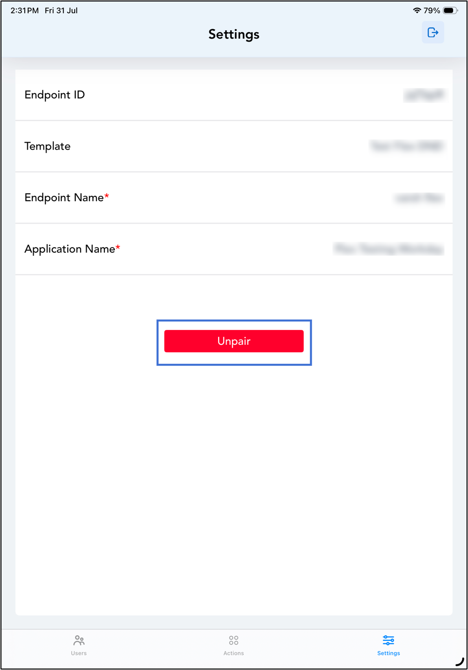 How to Unpair Endpoint - screenshot 4