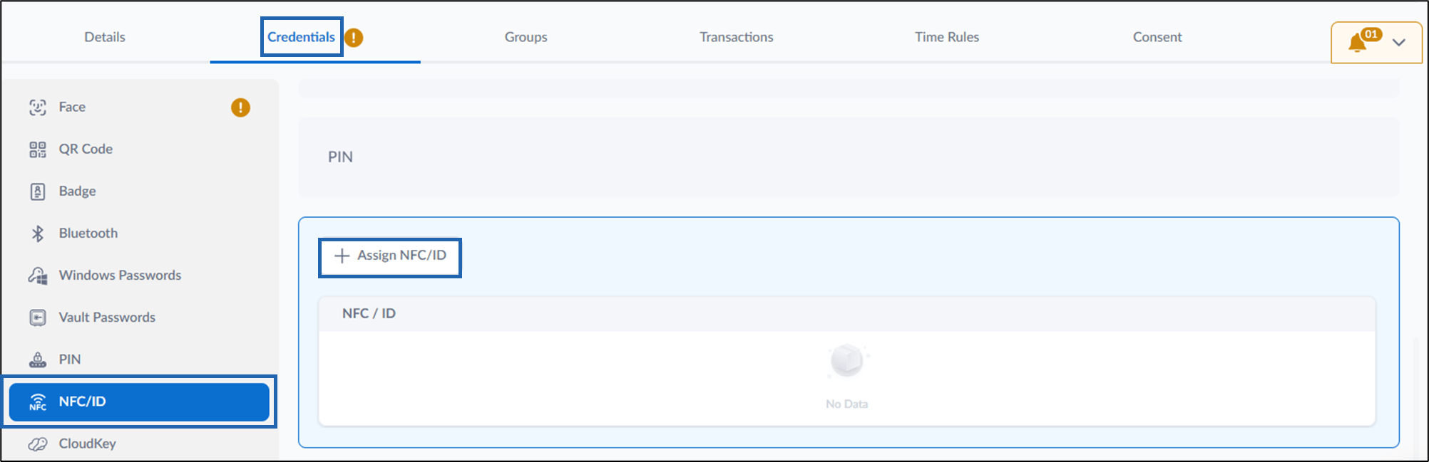How to assign NFC/ID as a credential to... - screenshot 5