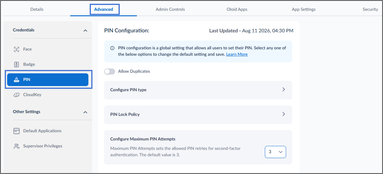 How to Configure PIN - screenshot 3