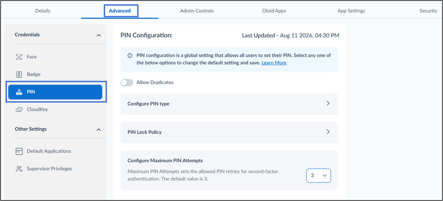 How to Configure PIN - screenshot 3