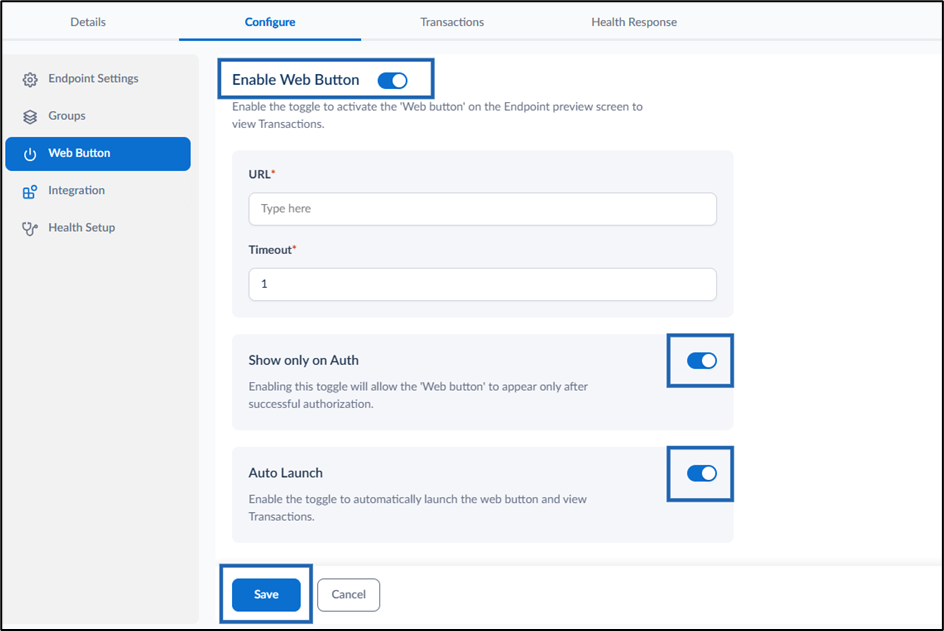 How to configure Web Button - screenshot 5