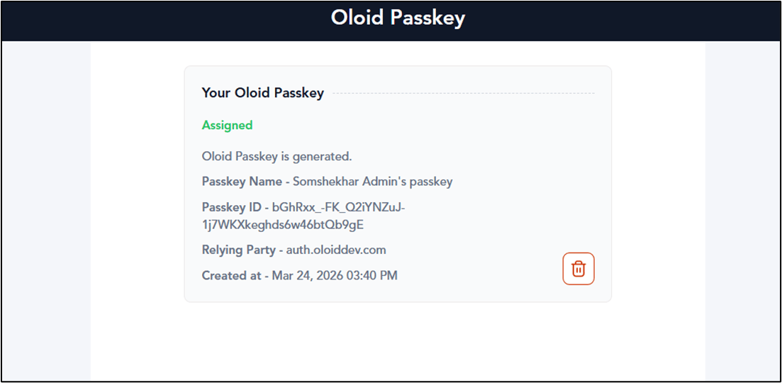 How to Generate Oloid Passkey in the... - screenshot 4
