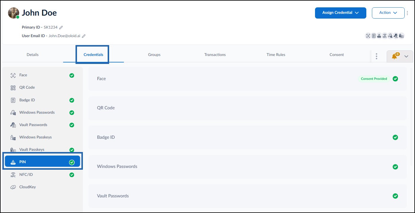 How to Lock PIN Credential for a User - screenshot 3