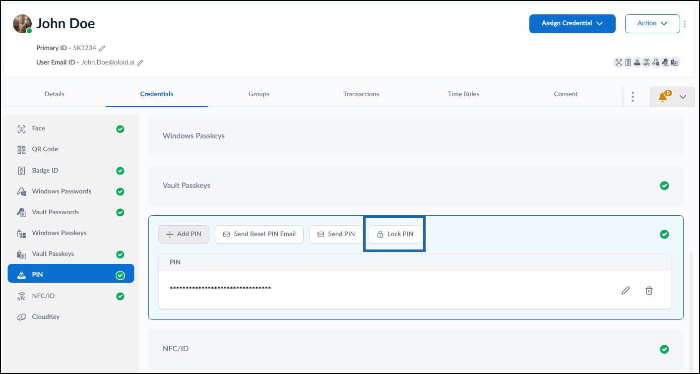 How to Lock PIN Credential for a User - screenshot 4