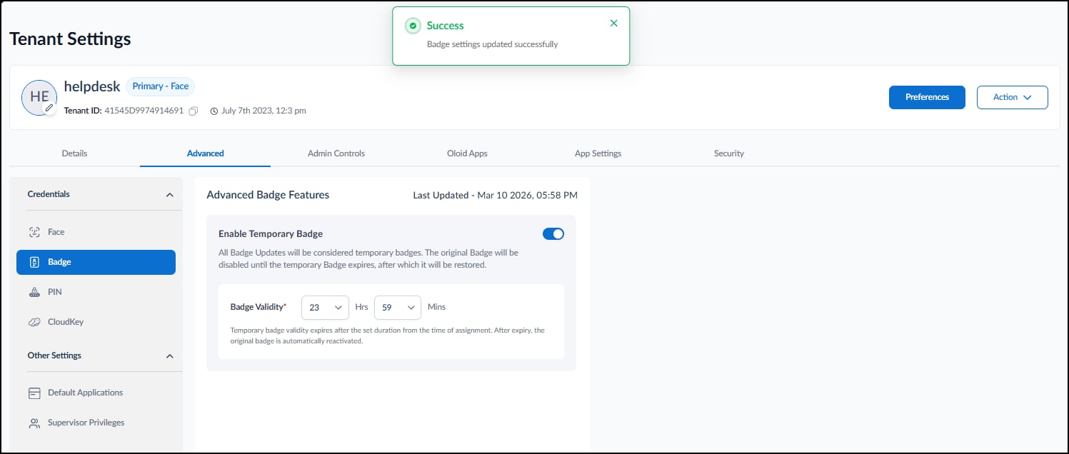 How to Enable Temporary Badge in the... - screenshot 5