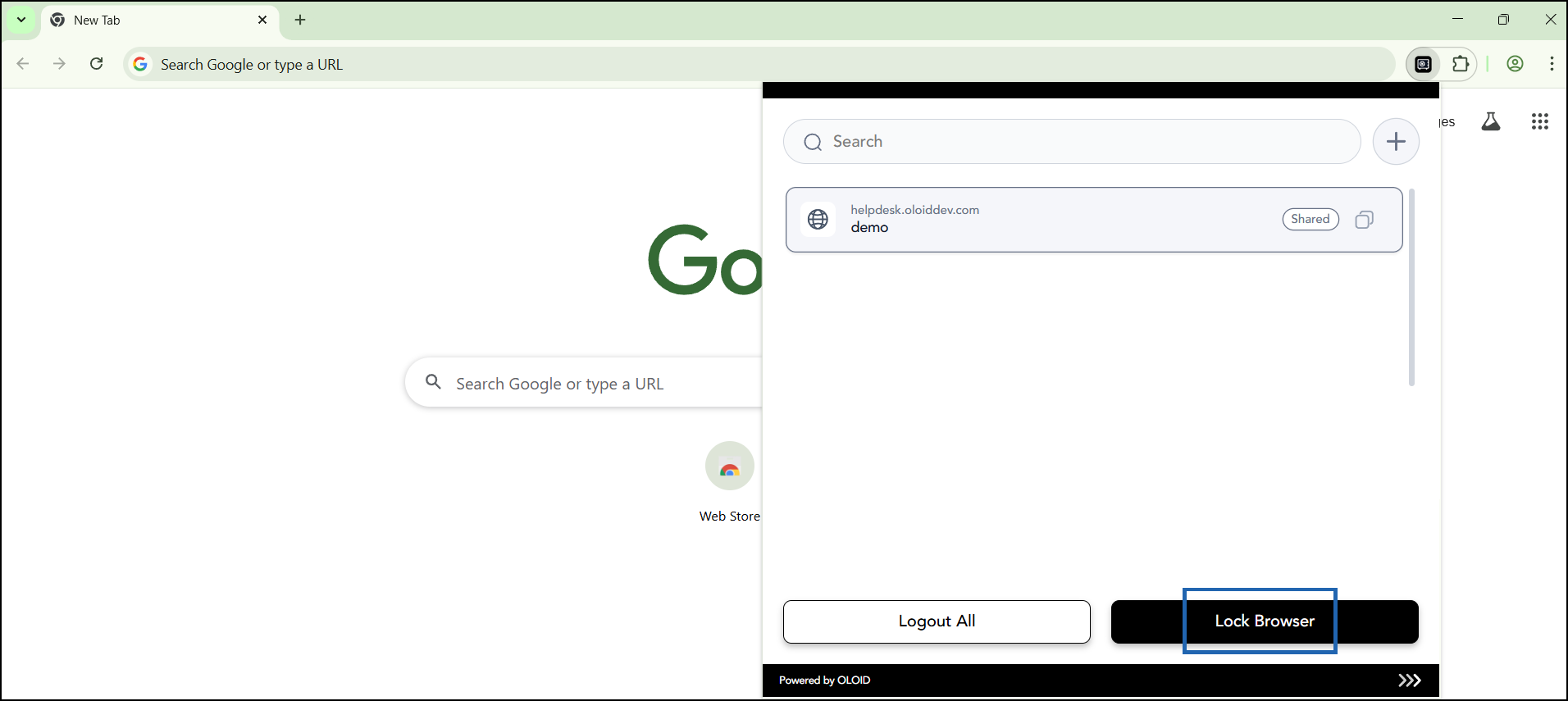 How to Lock the Browser - screenshot 1