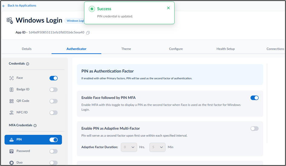 How to Enable Face Followed by PIN MFA... - screenshot 5