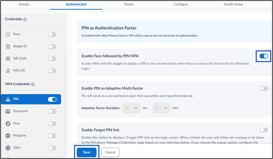How to Enable Face Followed by PIN MFA... - screenshot 4
