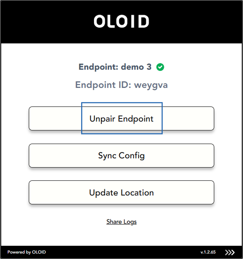 How to unpair an Endpoint - screenshot 5
