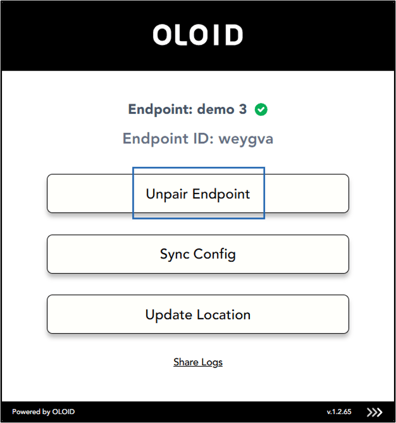 How to unpair an Endpoint - screenshot 5