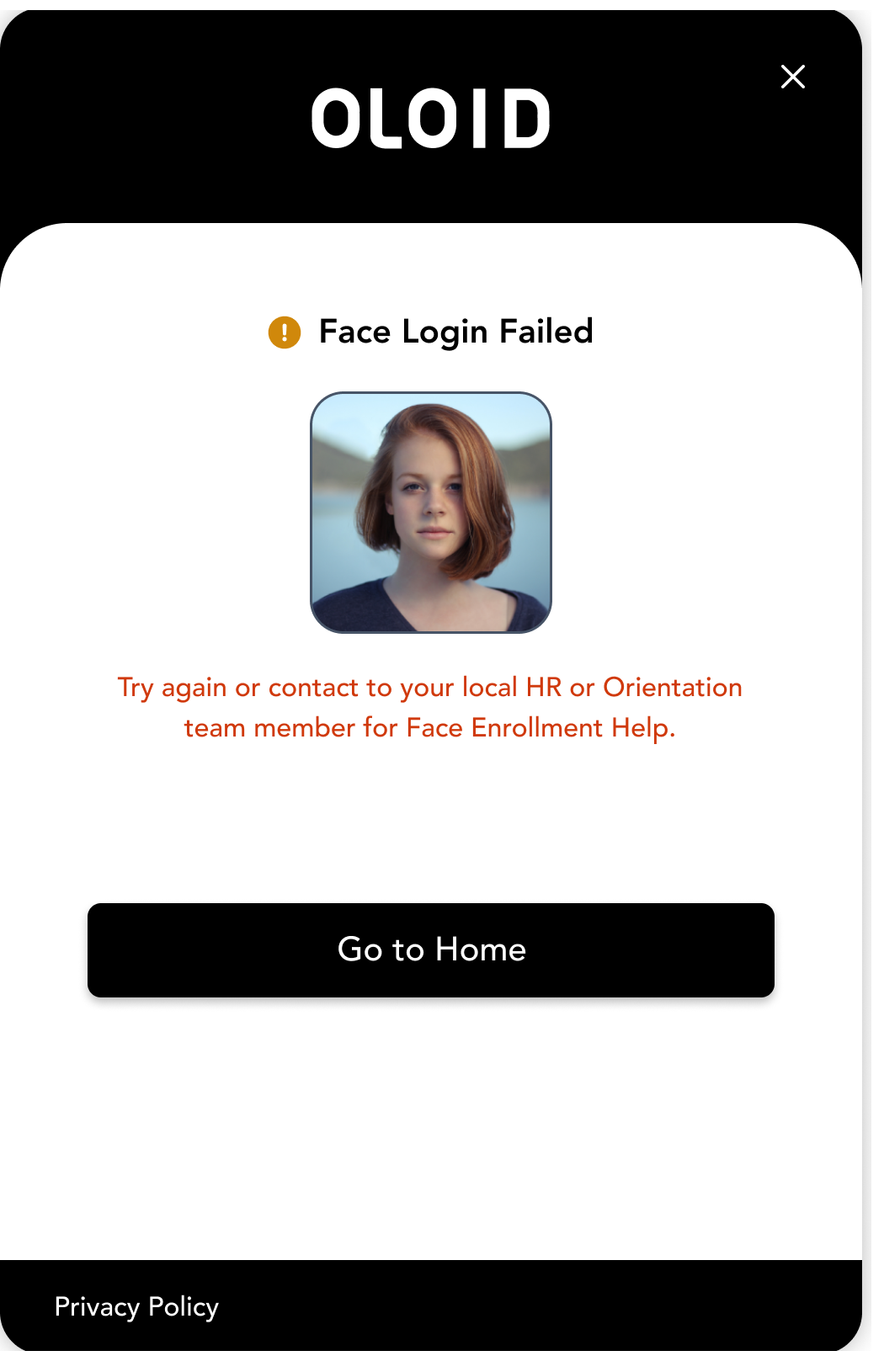 Face Login/Enroll error list and... - screenshot 1