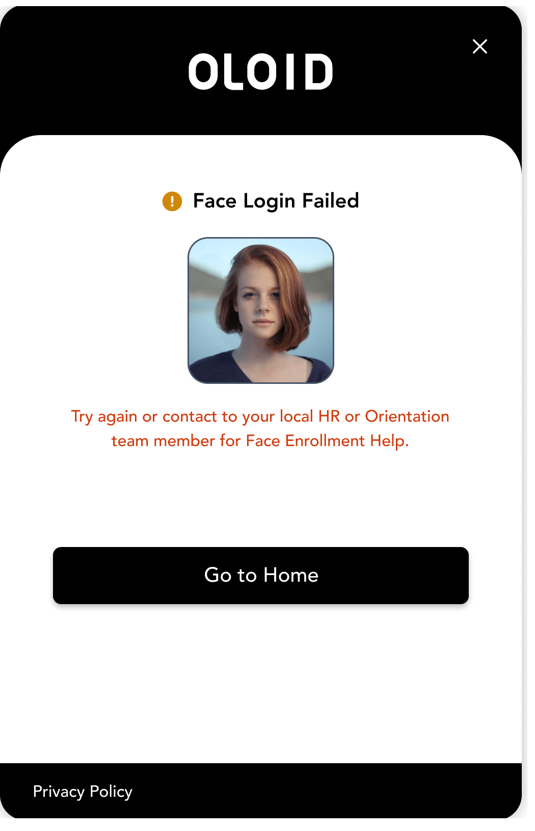 Face Login/Enroll error list and... - screenshot 1