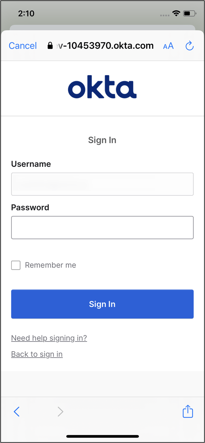 Login Using Okta SSO - screenshot 9