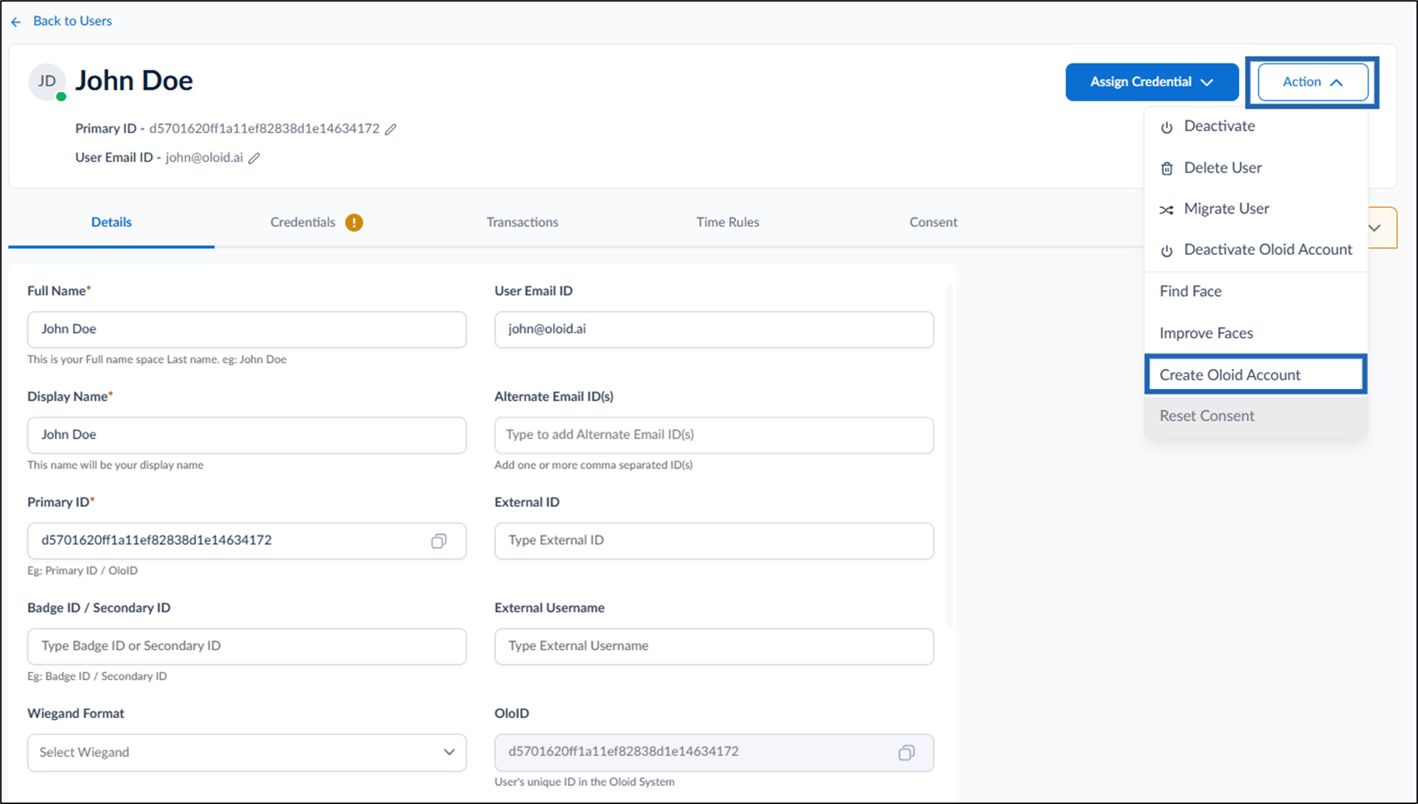 How to create Oloid Account in... - screenshot 2