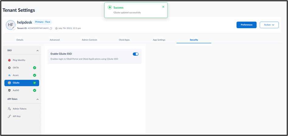How to Enable GSuite SSO in Tenant... - screenshot 4