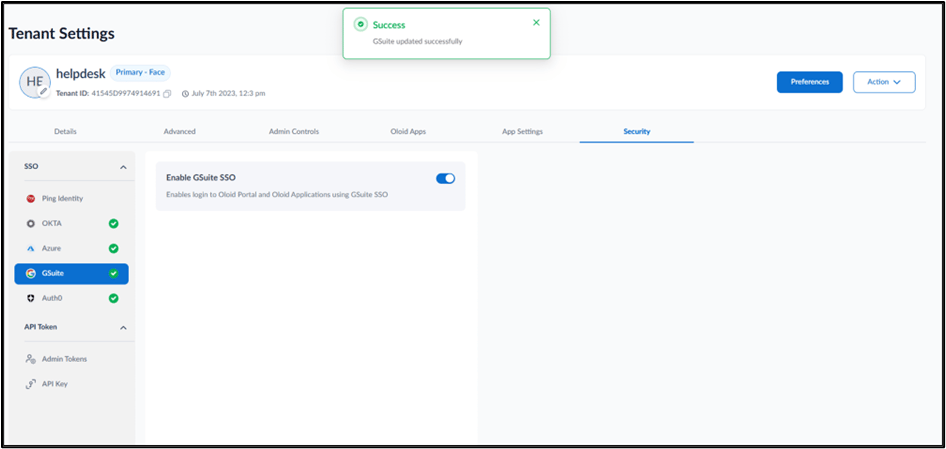 How to Enable GSuite SSO in Tenant... - screenshot 4