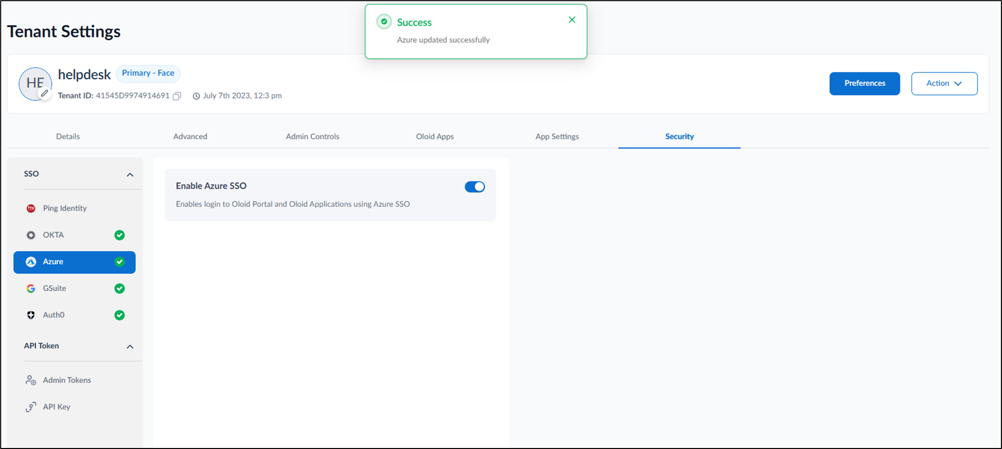 How to configure Azure SSO in Oloid... - screenshot 5