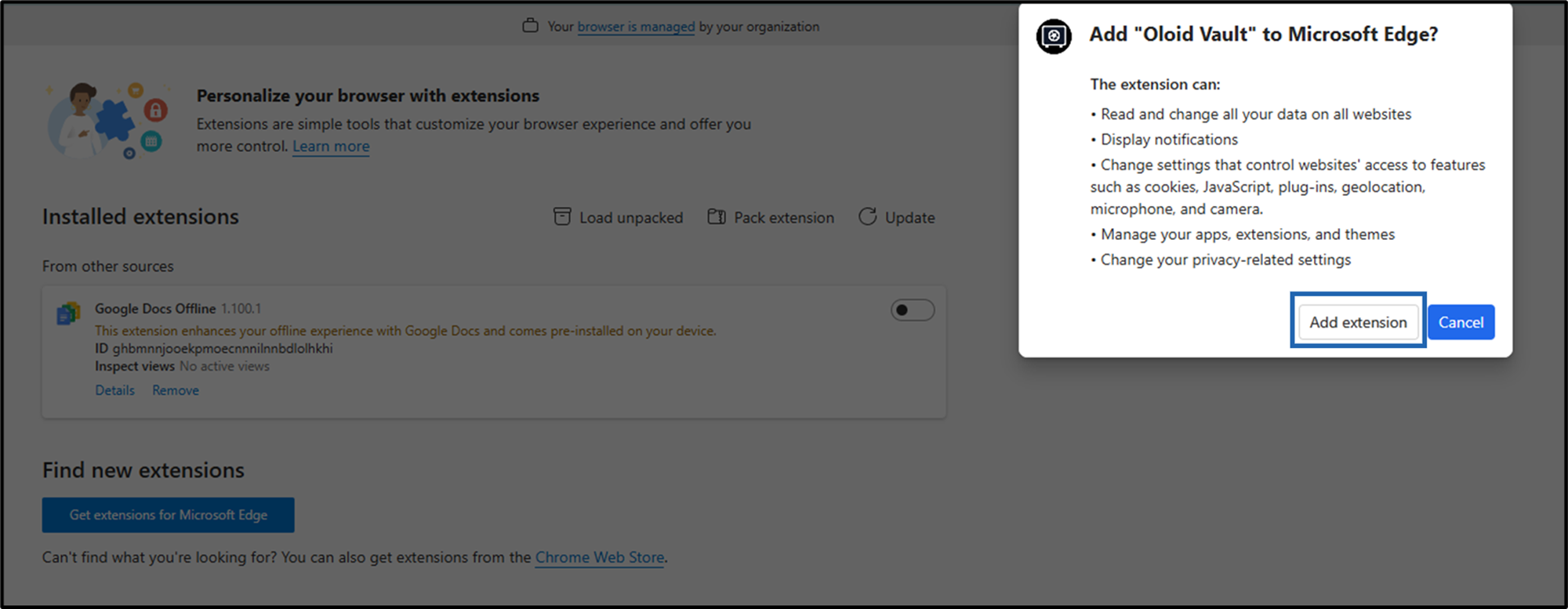 How to Install Oloid Vault in Microsoft... - screenshot 4