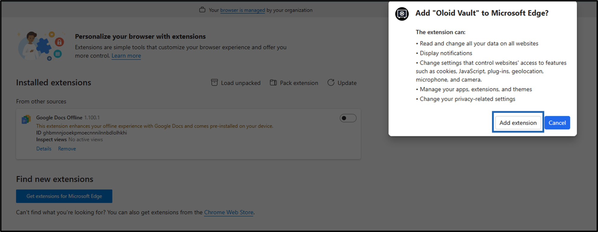 How to Install Oloid Vault in Microsoft... - screenshot 4