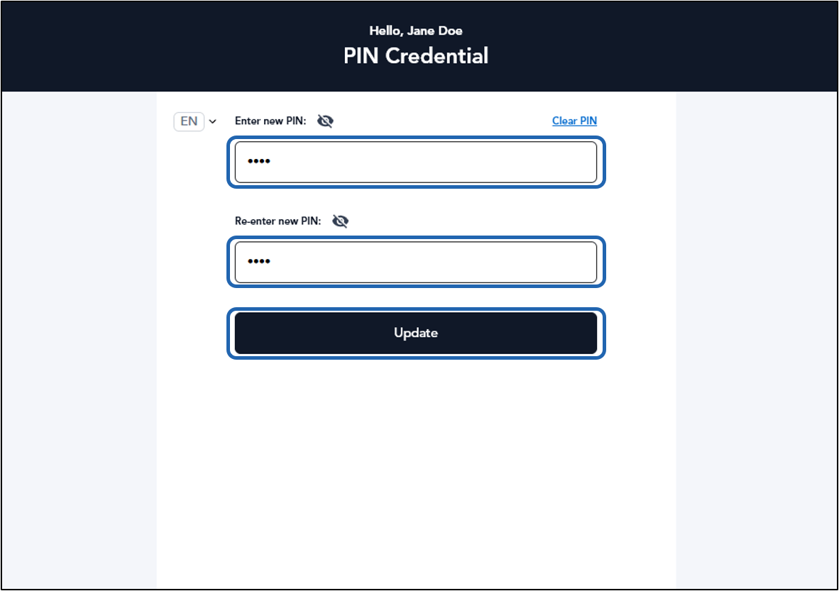 How to reset PIN using invite link - screenshot 3