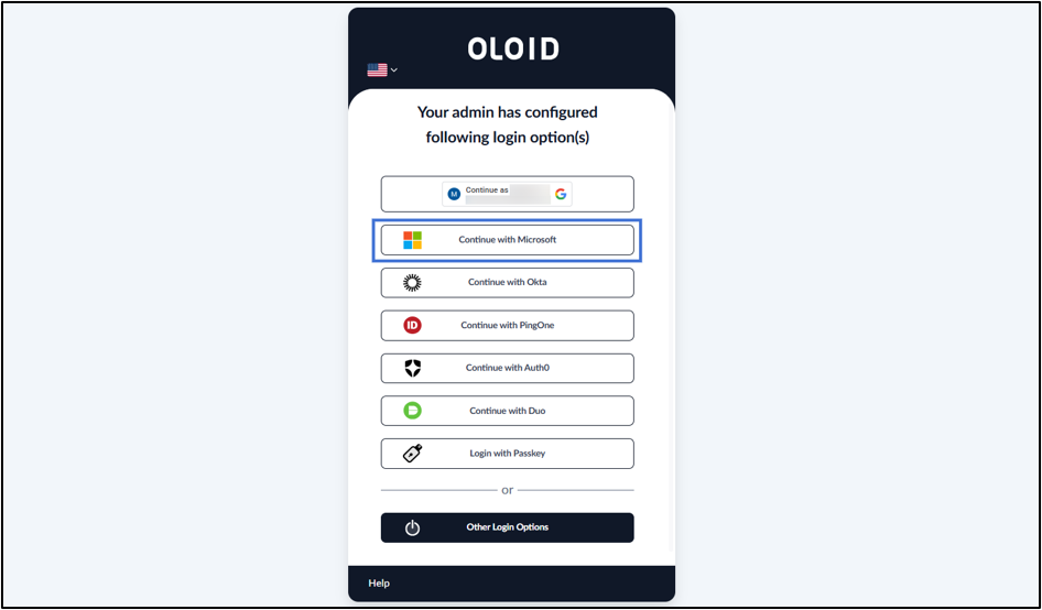 How to Log in to Oloid User Portal with... - screenshot 2