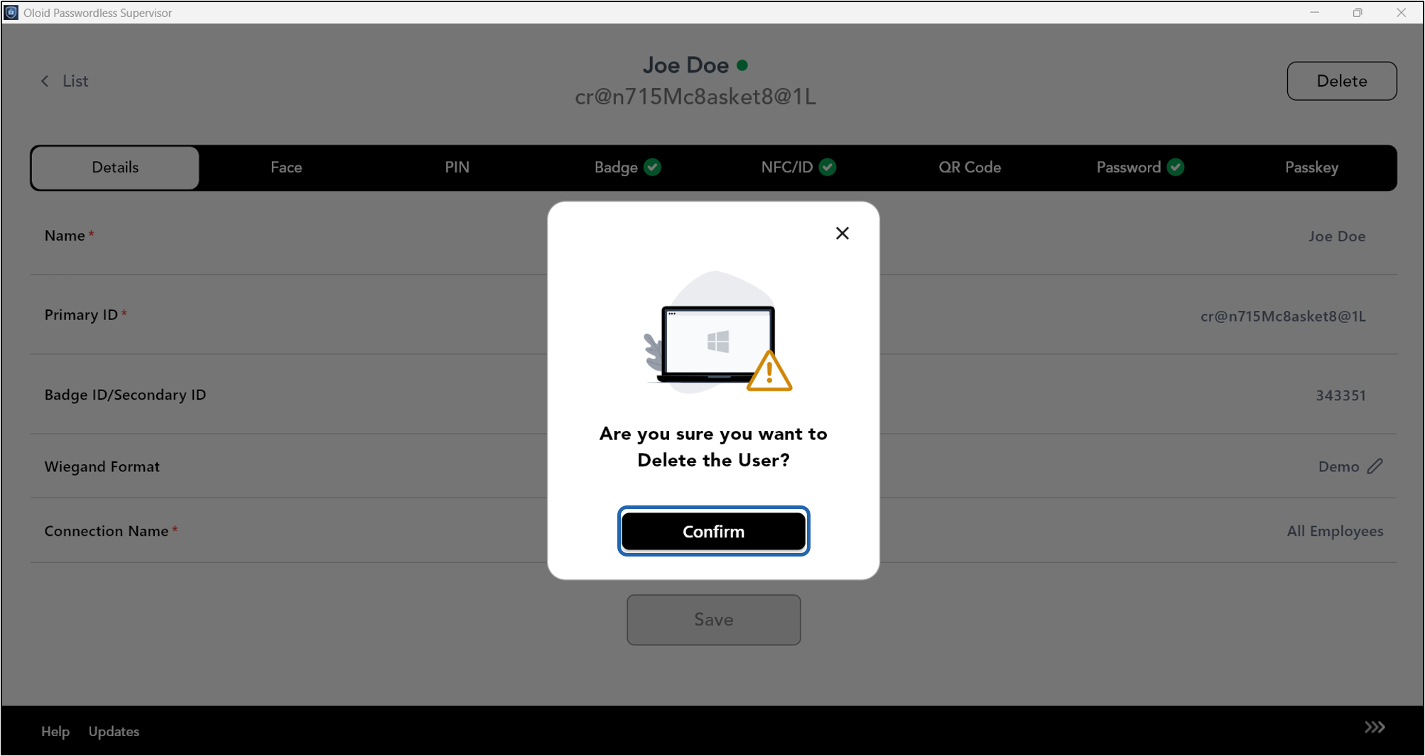 How to delete users using Supervisor App - screenshot 4