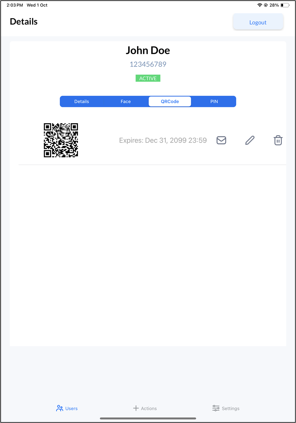 Oloid Verify - Add QR Code - screenshot 6