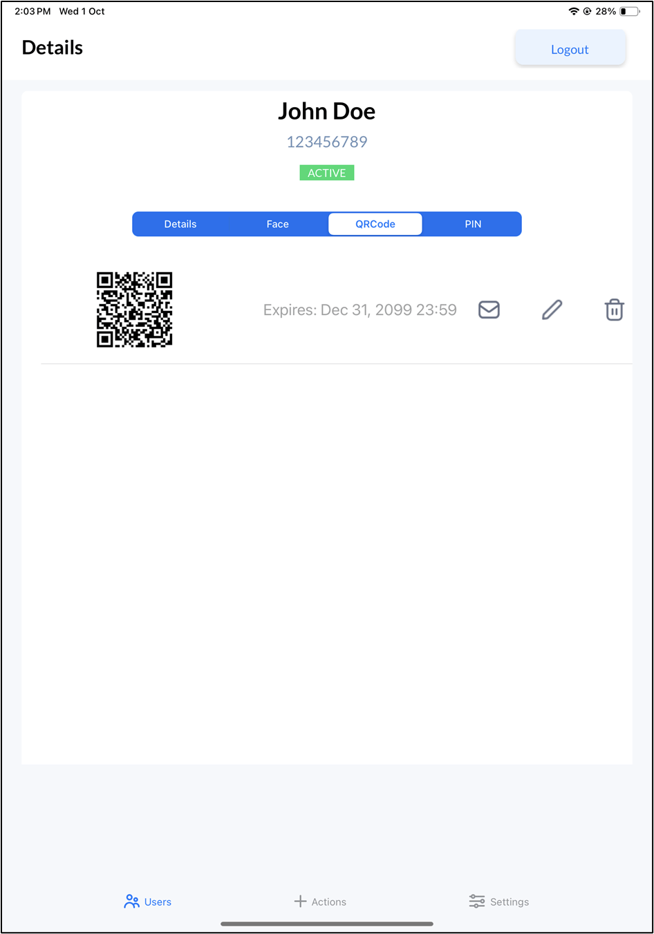 Oloid Verify - Add QR Code - screenshot 6